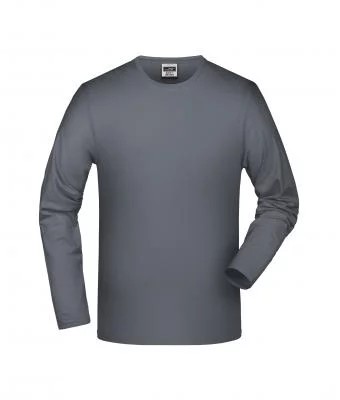 James & Nicholson, Elastic-T-Shirt Long-Sleeved, mid-grey