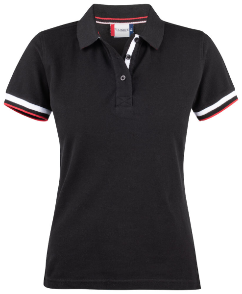 Clique, Damen-Poloshirt Newton, schwarz