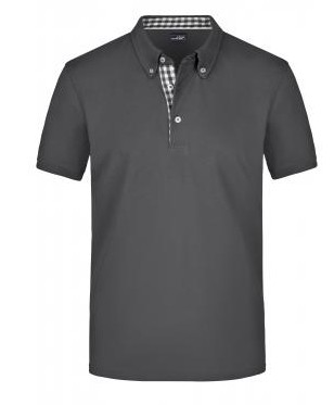 James & Nicholson, Men's Plain Polo, graphite/graphite-white