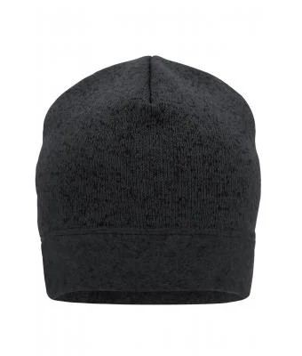 myrtle beach, Knitted Fleece Workwear Beanie - STRONG -, carbon-melange/black