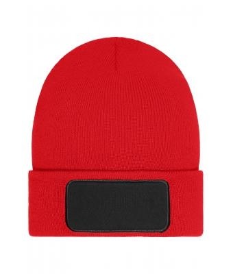 myrtle beach, Knitted Beanie mit Patch - Thinsulate, red