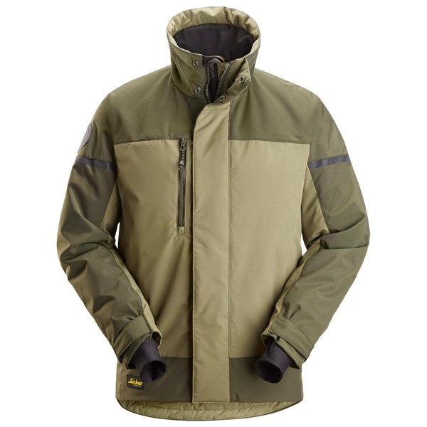 Snickers 1106, AllroundWork Wärmeisolierte Arbeitsjacke, khaki green/dark khaki green