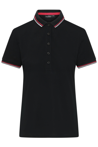 James & Nicholson, Damen Polo, black/white/red, BW210