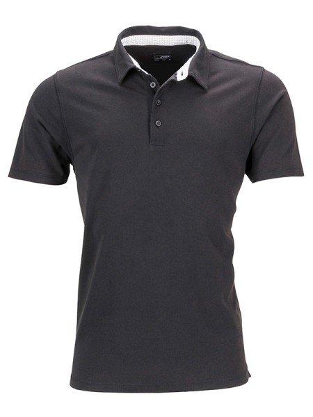 James & Nicholson, Men's Polo, black/white-titan