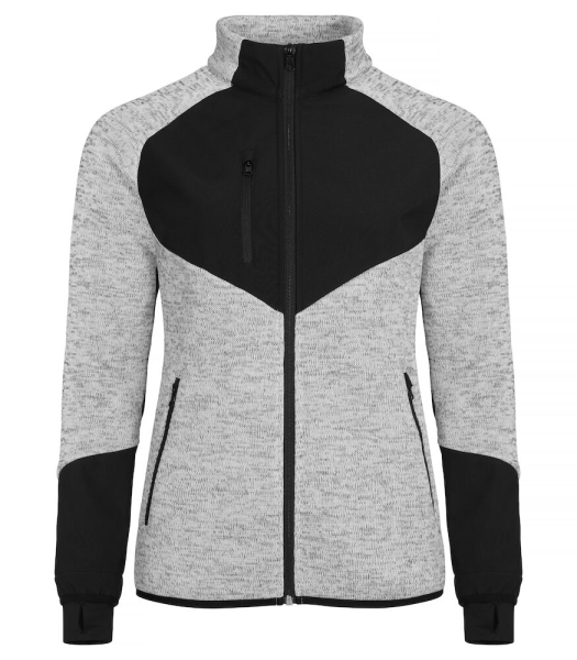 Clique, Damen Strickfleece Jacke Haines, asche