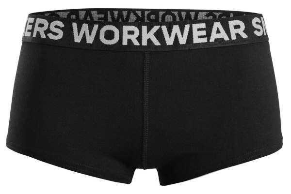 Snickers 9477, Damen-Hipster-Slips, 2er-Pack, black