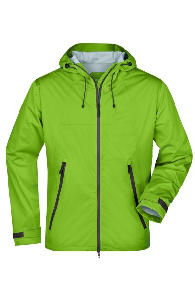 James & Nicholson, Men's Outdoor Jacket, spring-green/iron-grey