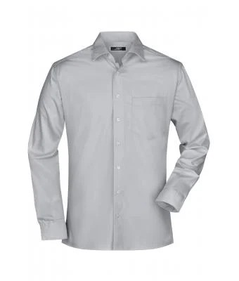 James & Nicholson, Men's Business Shirt Long-Sleeved, light-grey