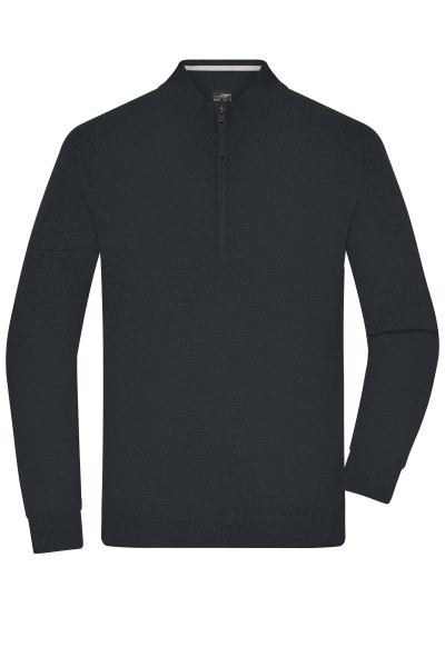 James & Nicholson, Men's Half-Zip Troyer, black