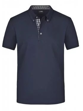 James & Nicholson, Men's Plain Polo, navy/navy-white