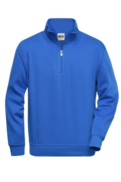 James & Nicholson, Workwear Half Zip Sweat, royal