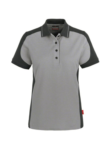 HAKRO, Damen Poloshirt Contrast MIKRALINAR®, titan/anthrazit