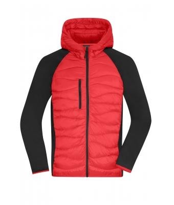 James & Nicholson, Men's Hybrid Jacket, red/black