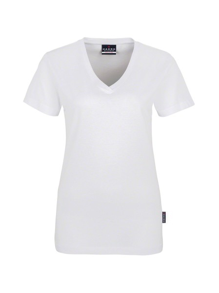 HAKRO, Damen V-Shirt Classic, weiß