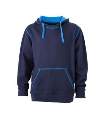 James & Nicholson, Men's Lifestyle Hoody, navy/cobalt