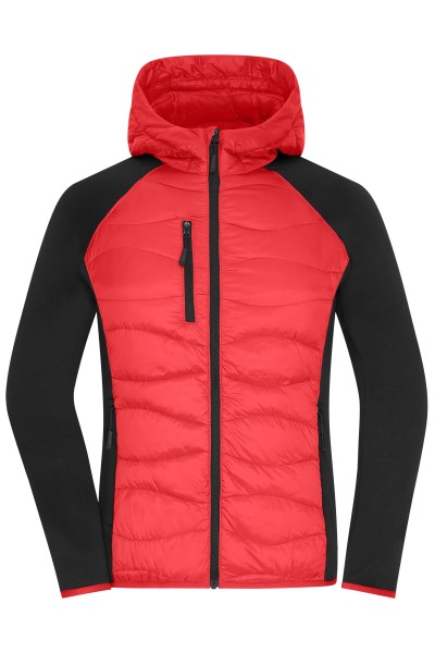 James & Nicholson, Ladies' Hybrid Jacket, red/black