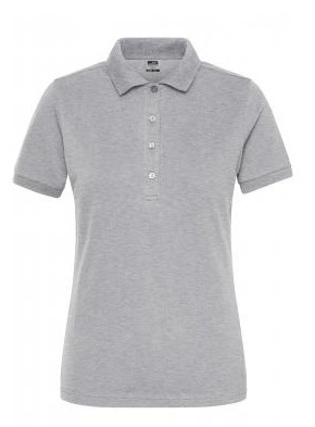 James & Nicholson, Ladies' BIO Stretch-Polo Work - SOLID -, grey-heather