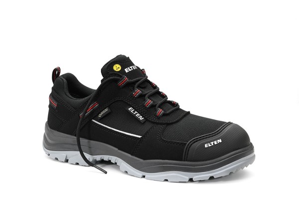 Elten - Sicherheitshalbschuhe "MATTHEW Pro GTX ESD Low S3", kräftige Füße, schwarz