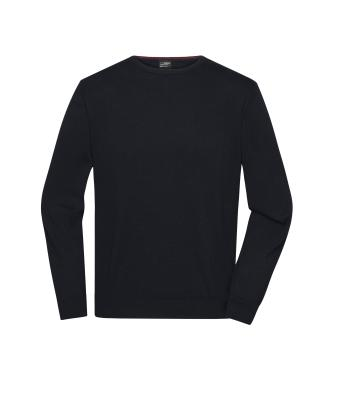 James & Nicholson, Men's Round-Neck Pullover, black