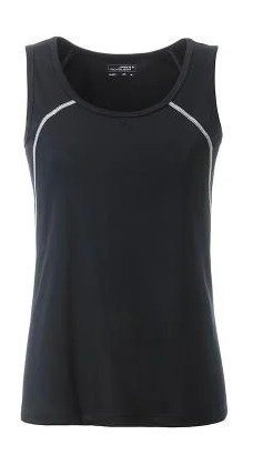 James & Nicholson, Ladies' Sports Tanktop, black/white