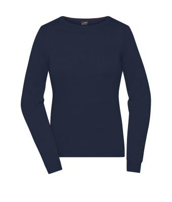 James & Nicholson, Ladies Round-Neck Pullover, navy