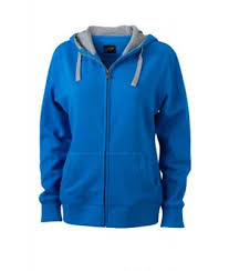 James & Nicholson, Men's Lifestyle Hoody, cobalt/grey-heather