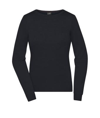 James & Nicholson, Ladies' Round-Neck Pullover, black