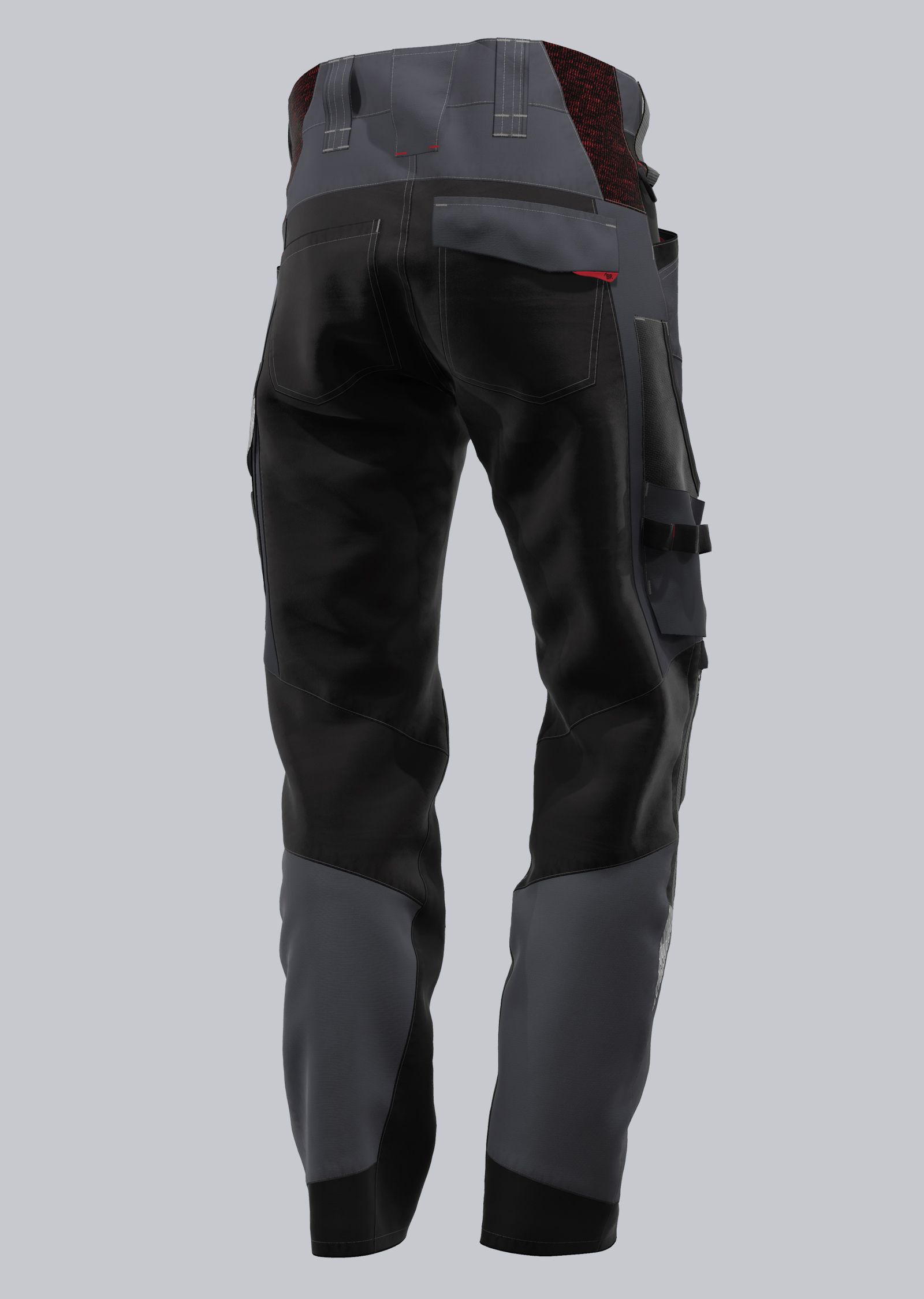 BP® Leichte Hybrid-Arbeitshose mit Bundhosen Bekleidung | | | Hosen Kniepolstertaschen, | anthrazit/schwarz