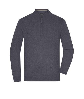 James & Nicholson, Men's Half-Zip Troyer, anthracite-melange