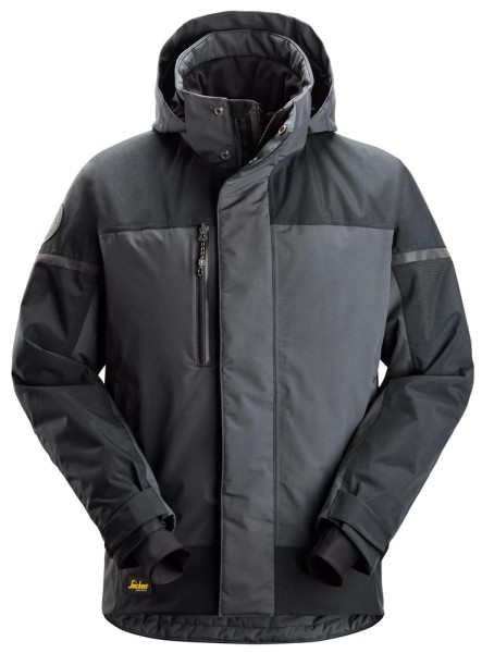 Snickers 1112, AllroundWork, wasserdichte, wärmeisolierte Arbeitsjacke, steel grey/dark steel grey