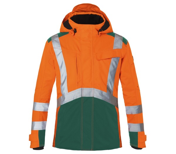 Kübler, KÜBLER REFLECTIQ Hardshelljacke PSA 2, warnorange/moosgrün