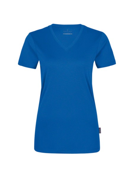 HAKRO, Damen V-Shirt COOLMAX®, royalblau