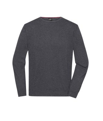 James & Nicholson, Men's Round-Neck Pullover, anthracite-melange