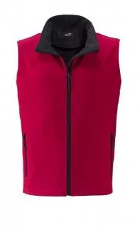 James & Nicholson, Men's Promo Softshell Vest, red/black