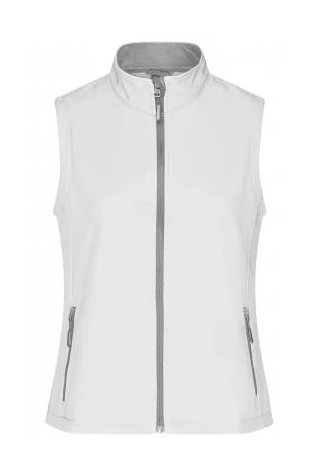 James & Nicholson, Ladies' Promo Softshell Vest, white/white