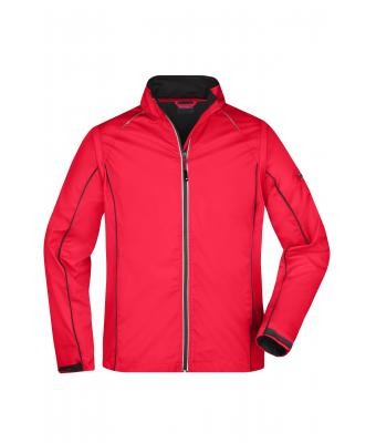 James & Nicholson, Men's Zip-Off Softshell Jacket, red/black