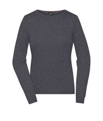 James & Nicholson, Ladies' Round-Neck Pullover, anthracite-melange