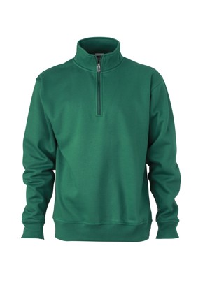 James & Nicholson, Workwear Half Zip Sweat, dark-green