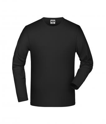 James & Nicholson, Elastic-T-Shirt Long-Sleeved, black