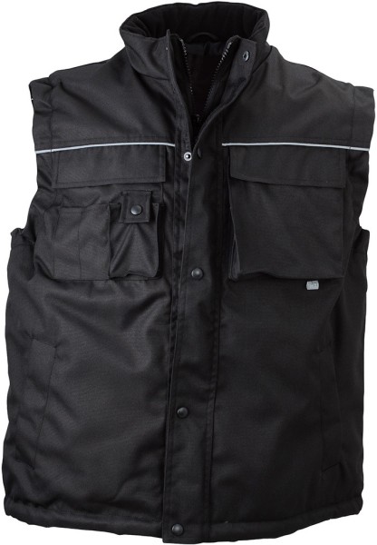 James & Nicholson, Workwear Vest, black