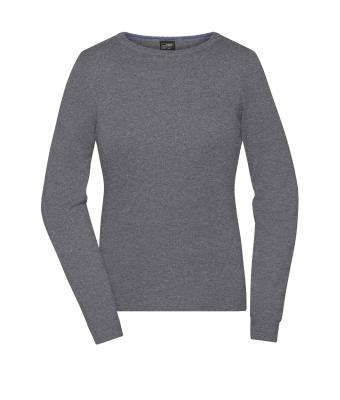 James & Nicholson, Ladies' Round-Neck Pullover, grey-heather