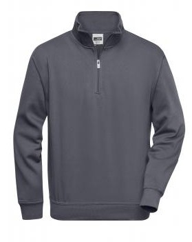 James & Nicholson, Workwear Half Zip Sweat, carbon