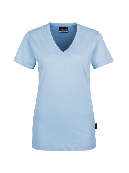 HAKRO, Damen V-Shirt Classic, eisblau