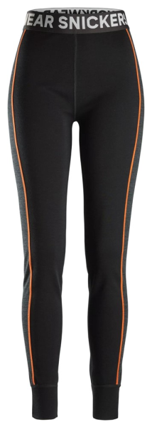 Snickers 9471, Damen Merinowolle Basisschicht lange Thermo-Unterhose, black/anthracite melange