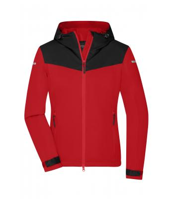 James & Nicholson, Ladies' Allweather Jacket, bright-red/black