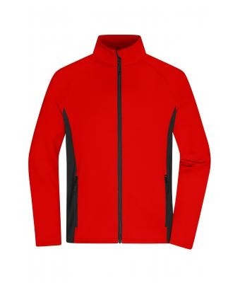 James & Nicholson, Men’s Stretchfleece Jacket, red/black