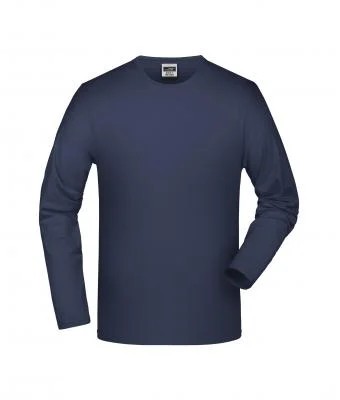 James & Nicholson, Elastic-T-Shirt Long-Sleeved, navy