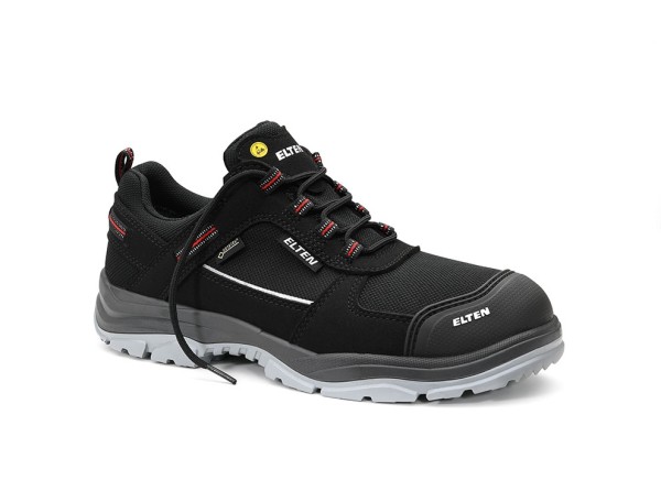 Elten - Sicherheitshalbschuhe "MATTHEW Pro GTX ESD Low S3", normale Füße, schwarz