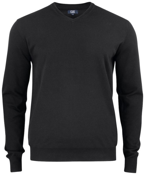 Cutter & Buck, Strickpullover Oakville V-neck, schwarz