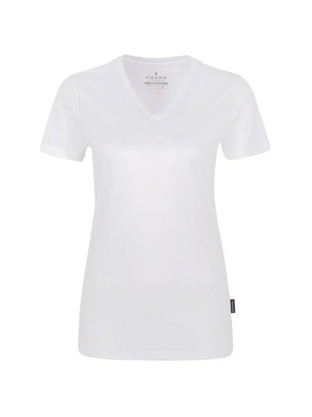 HAKRO, Damen V-Shirt COOLMAX®, weiß